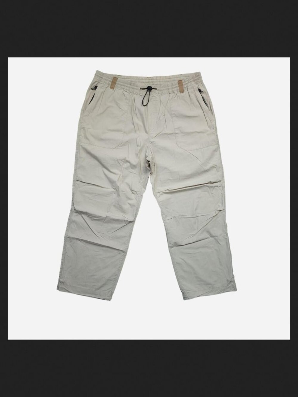H&M loose fit cream pleated knee pants